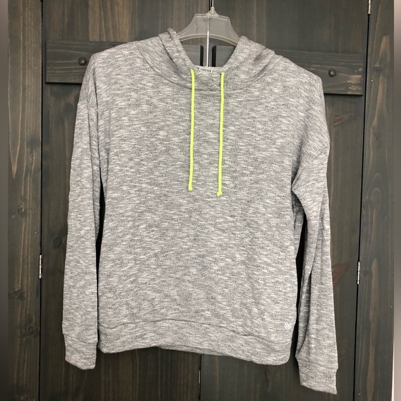 Forever 21 Tops - Forever 21 grey exercise long sleeve hooded sweatshirt